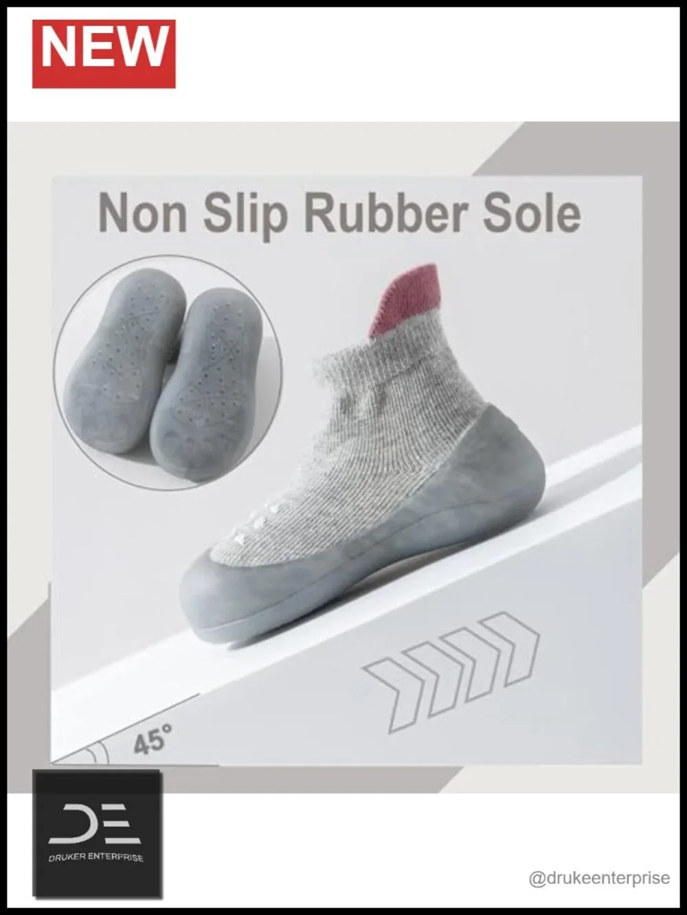 Baby Sock Shoes Toddler Walking Shoes Non-Slip Memory Foam Breathable Cotton
